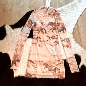 NWT Urban Outfitters Horse Bodycon Mini Dress